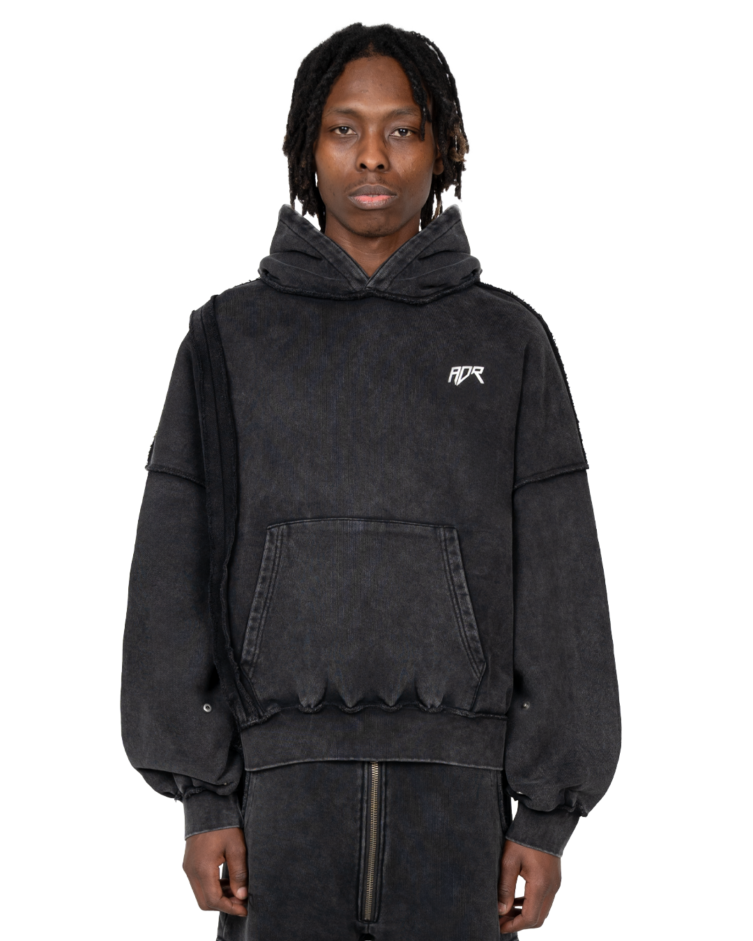 LOGO HOODIE - WASHED BLACK – ATELIER DE ROUPA