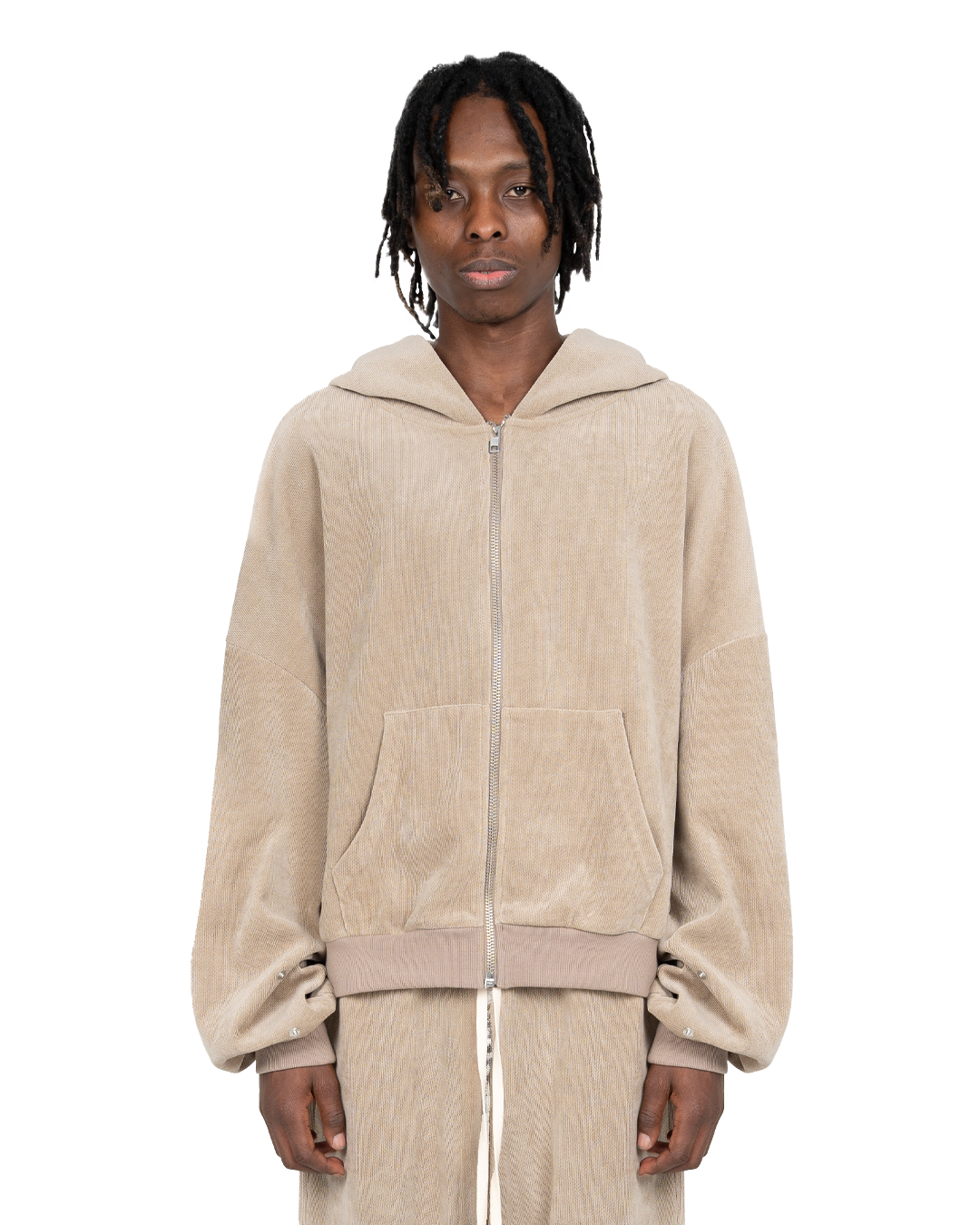 LANIK ZIP HOODIE BEIGE