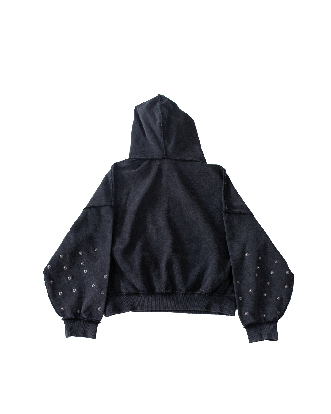 BUTTON HOODIE - BLACK - M (SAMPLE)