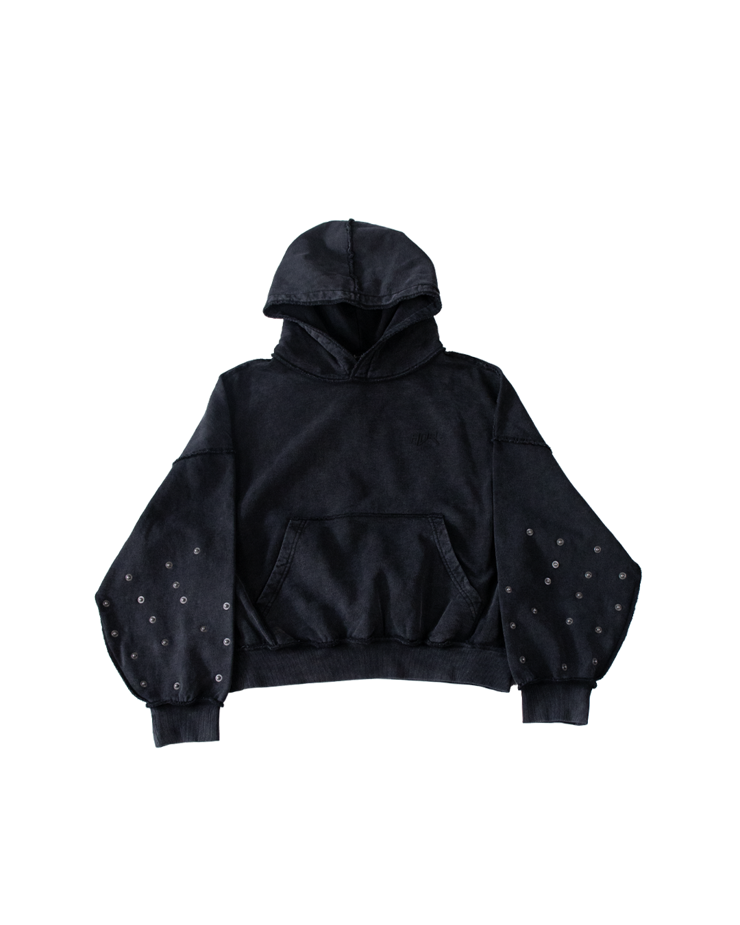 BUTTON HOODIE - BLACK - L (SAMPLE)