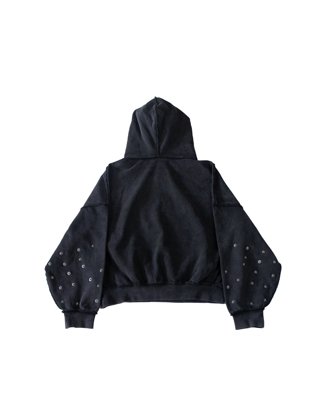 BUTTON HOODIE - BLACK - L (SAMPLE)