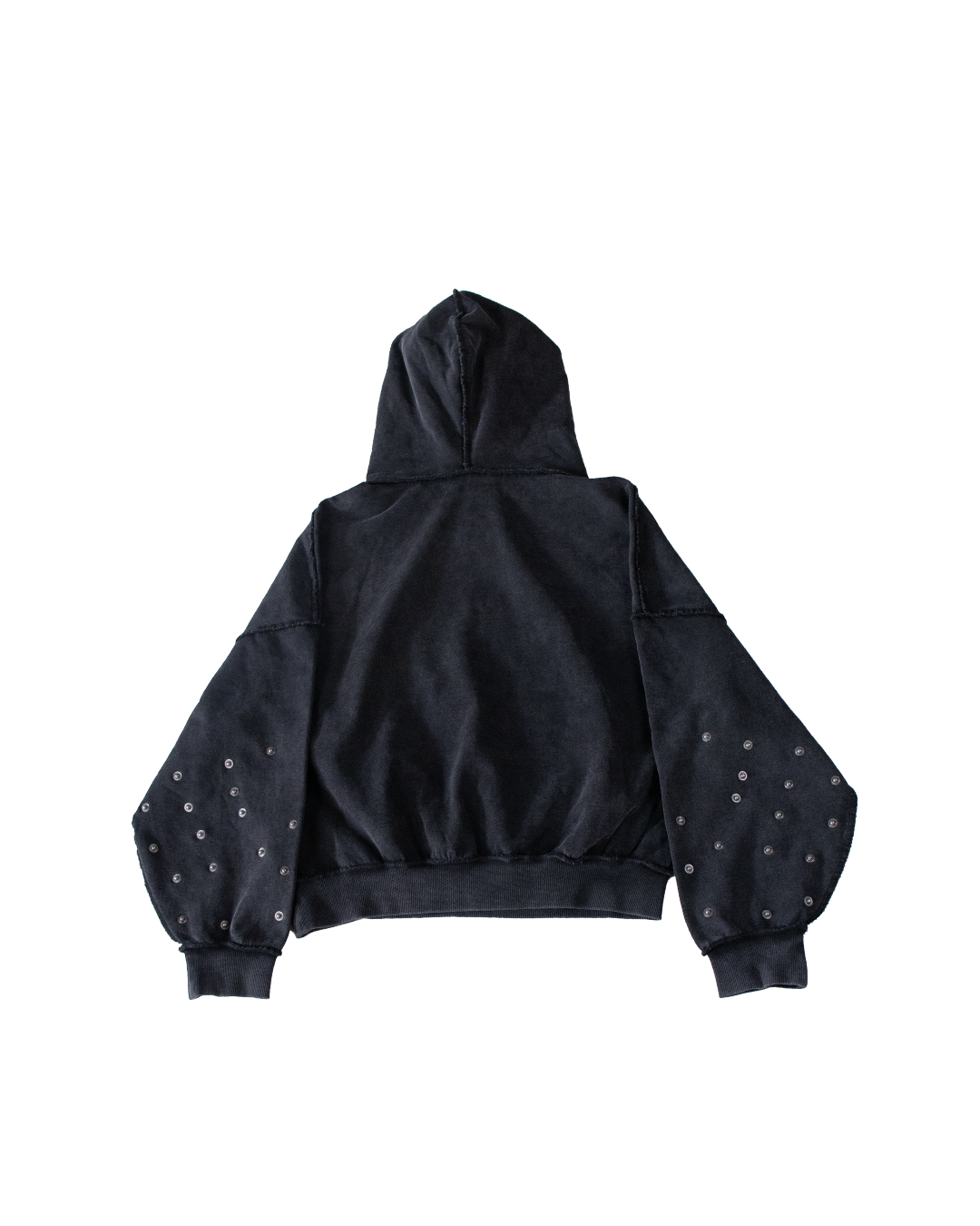 BUTTON HOODIE - BLACK - XXL (SAMPLE)