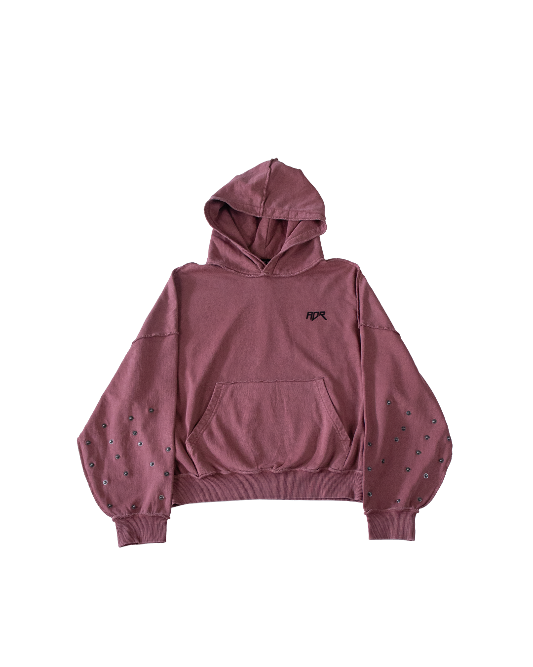 BUTTON HOODIE - RED - L (SAMPLE)