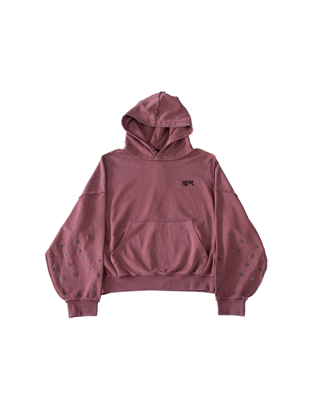 BUTTON HOODIE - RED - S (SAMPLE)