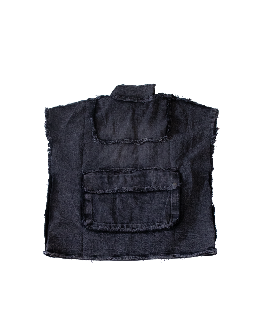 DISTRESSED DENIM VEST - L (SAMPLE)