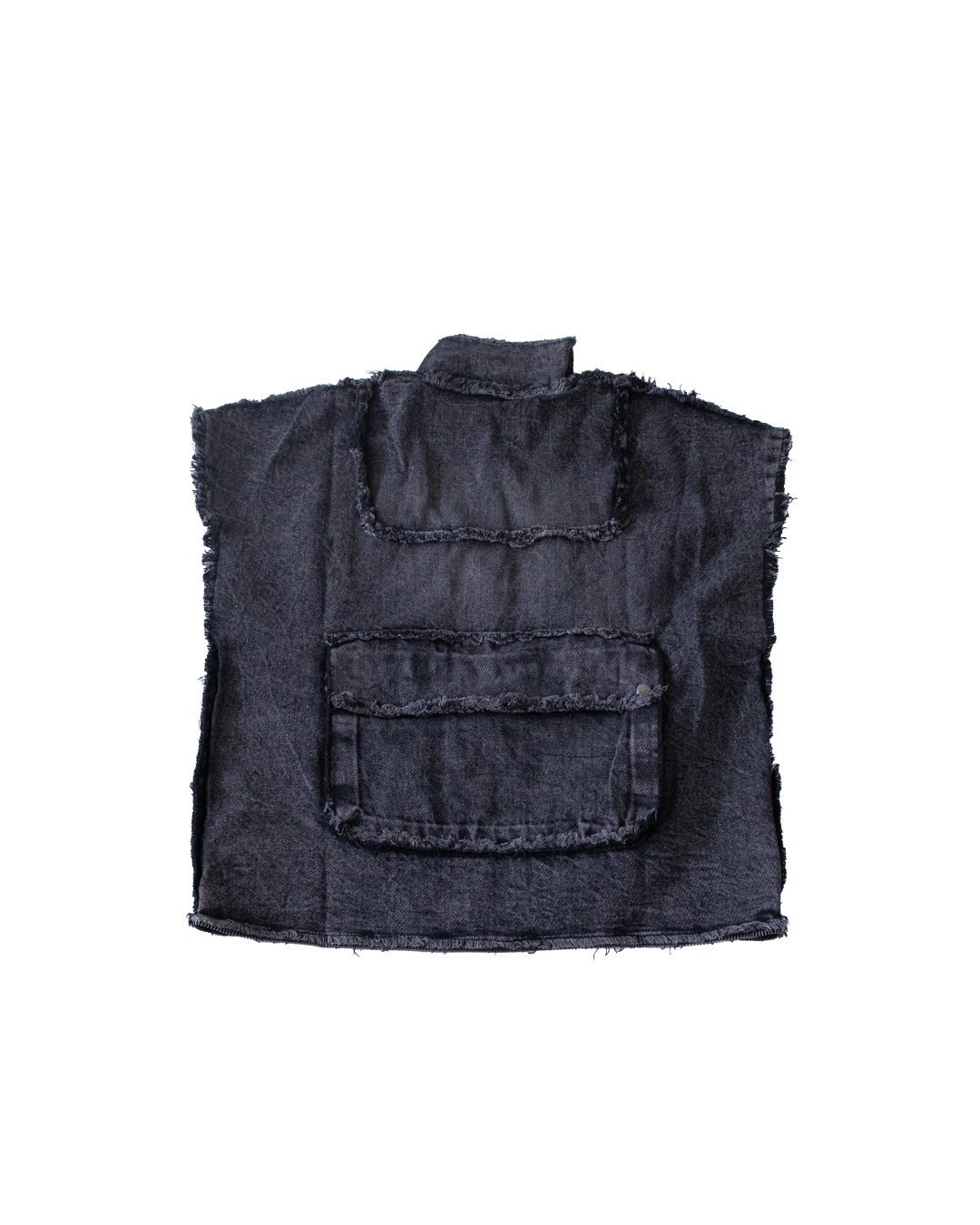 DISTRESSED DENIM VEST - XXL (SAMPLE)