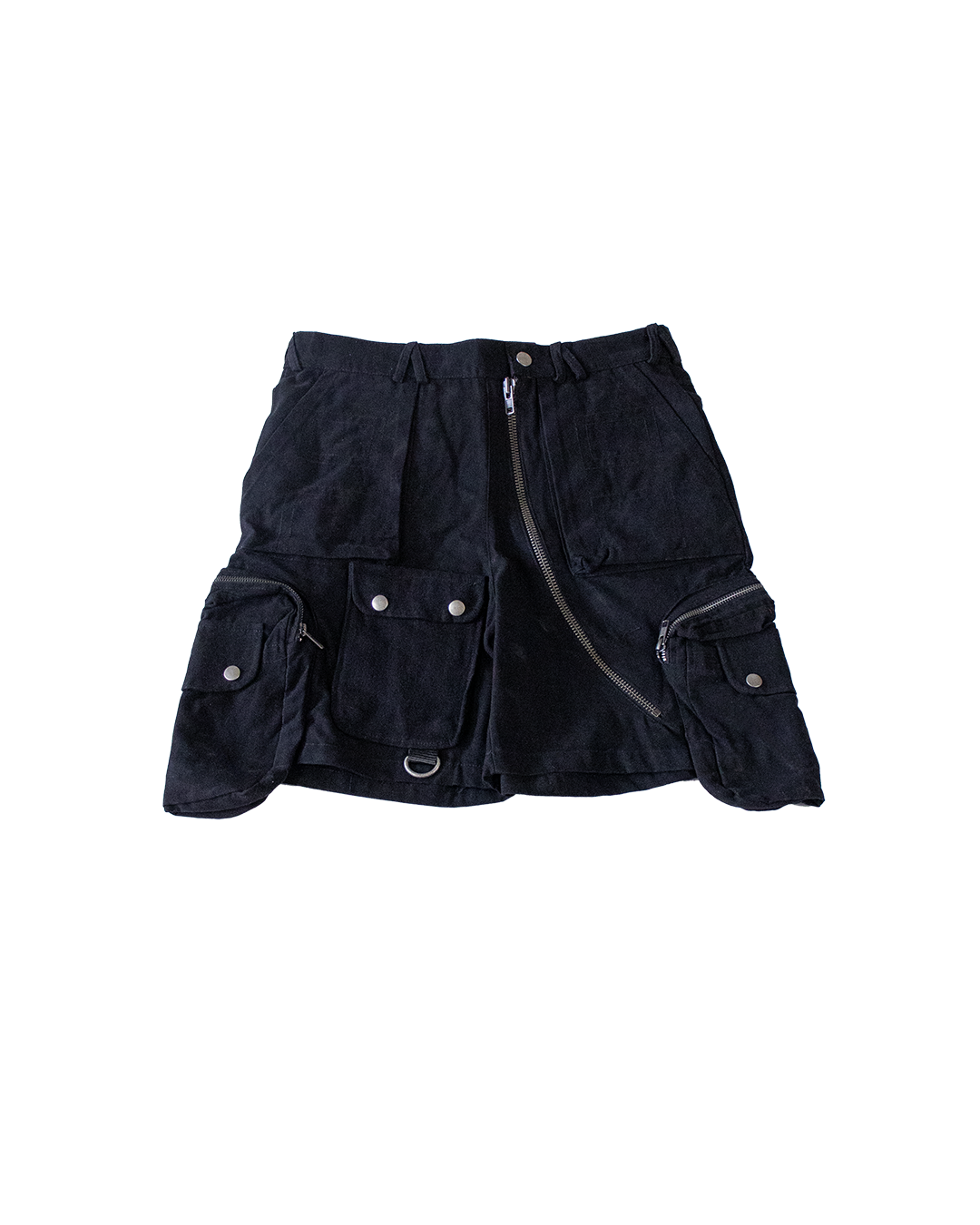 UTILITY CARGO SHORTS - BLACK - XS (SAMPLE)