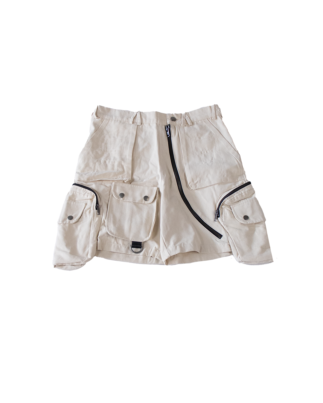 UTILITY CARGO SHORTS - CREME - XS (SAMPLE)