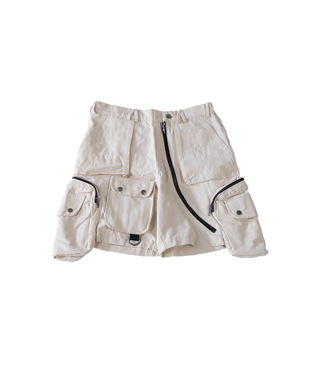 UTILITY CARGO SHORTS - CREME - S (SAMPLE)