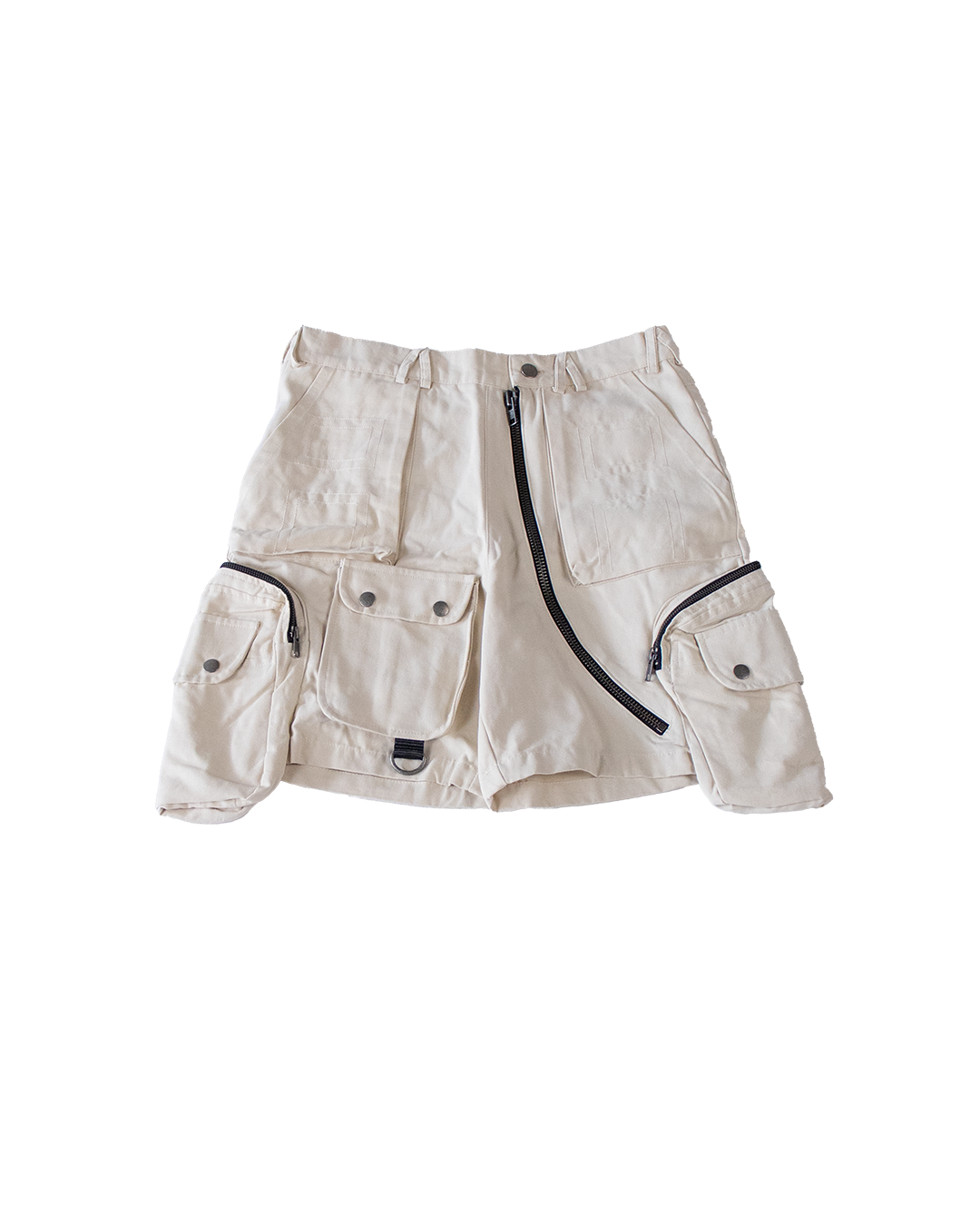 UTILITY CARGO SHORTS - CREME - XL (SAMPLE)