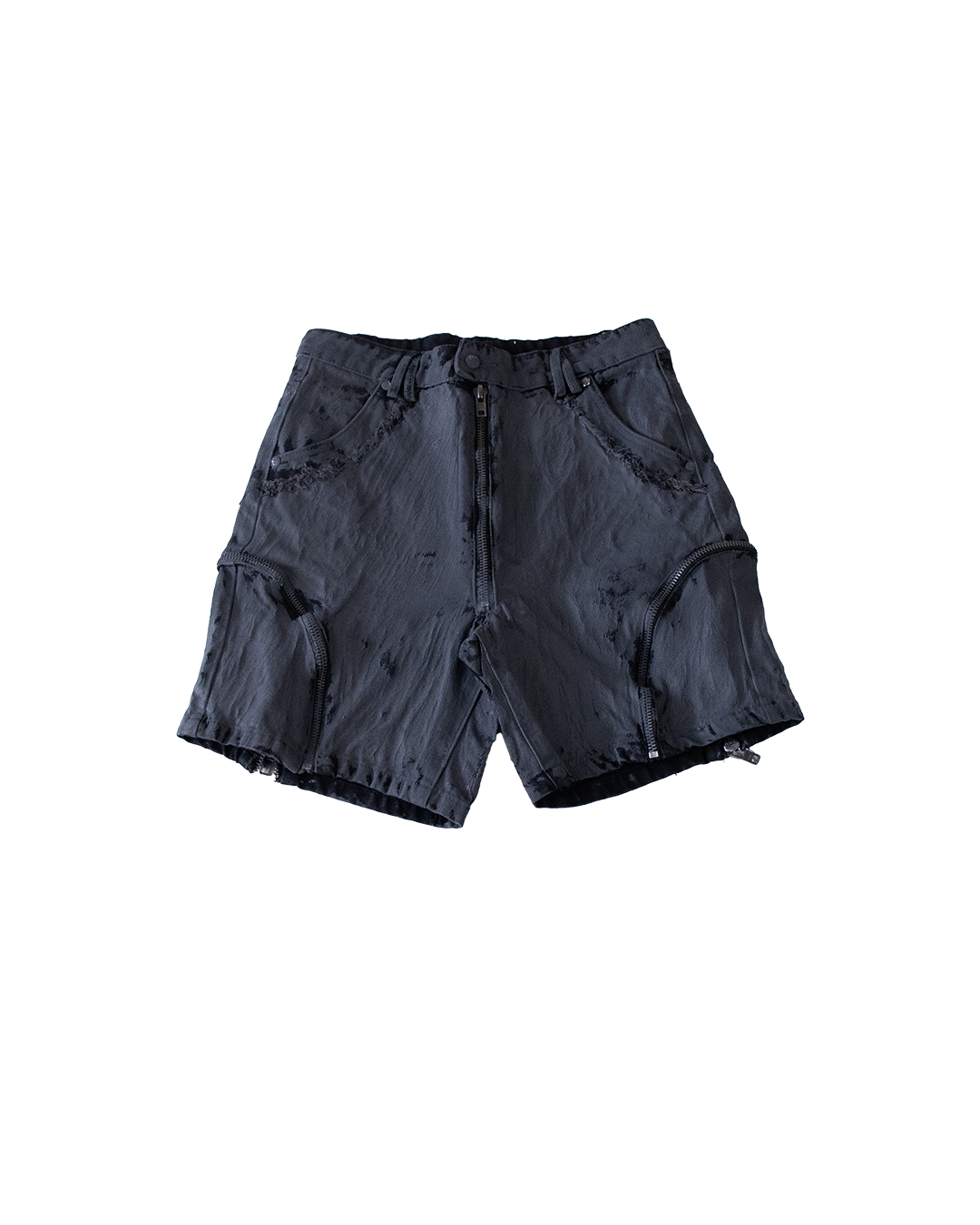 CRACKED DENIM SHORTS - S (SAMPLE)
