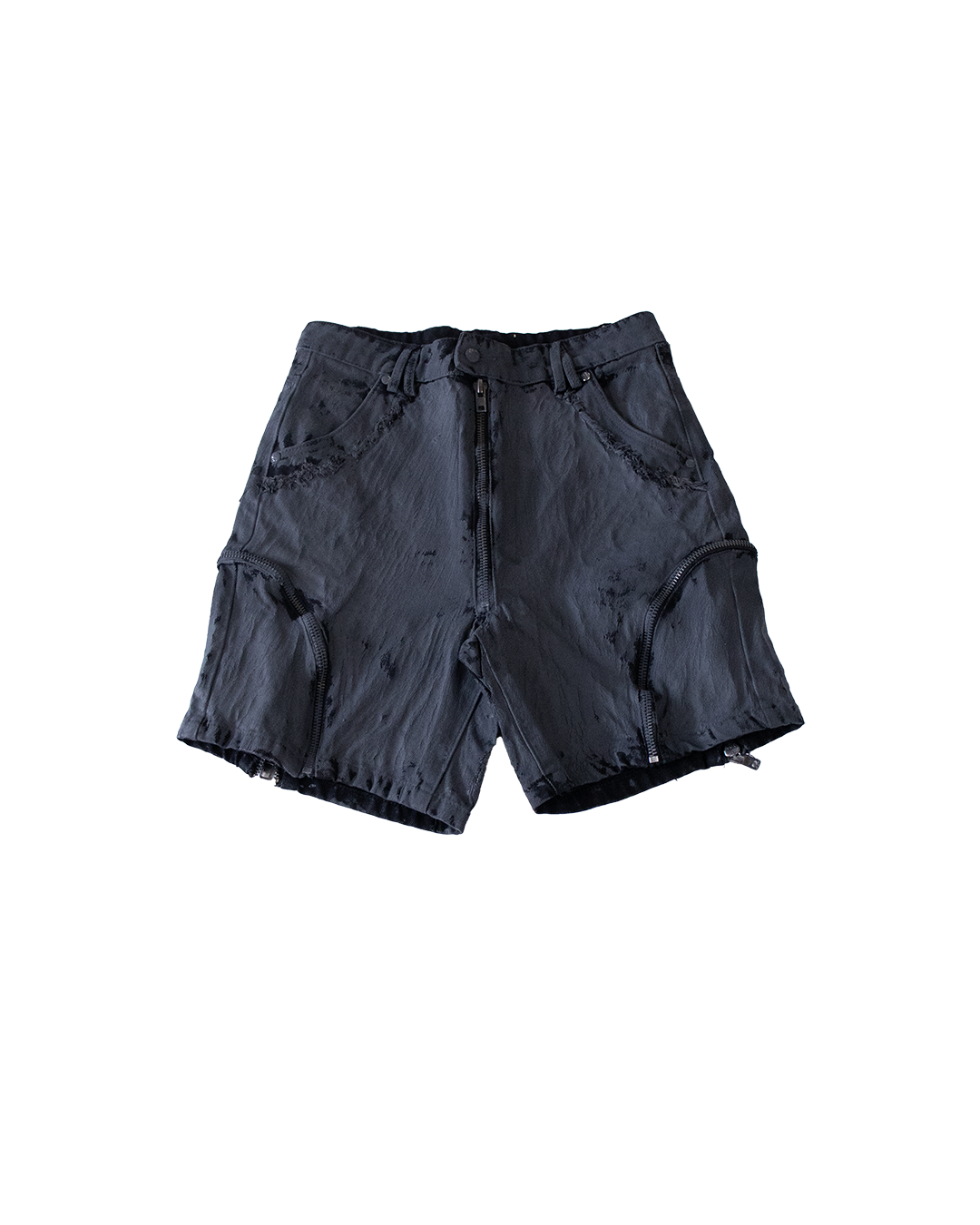 CRACKED DENIM SHORTS - L (SAMPLE)