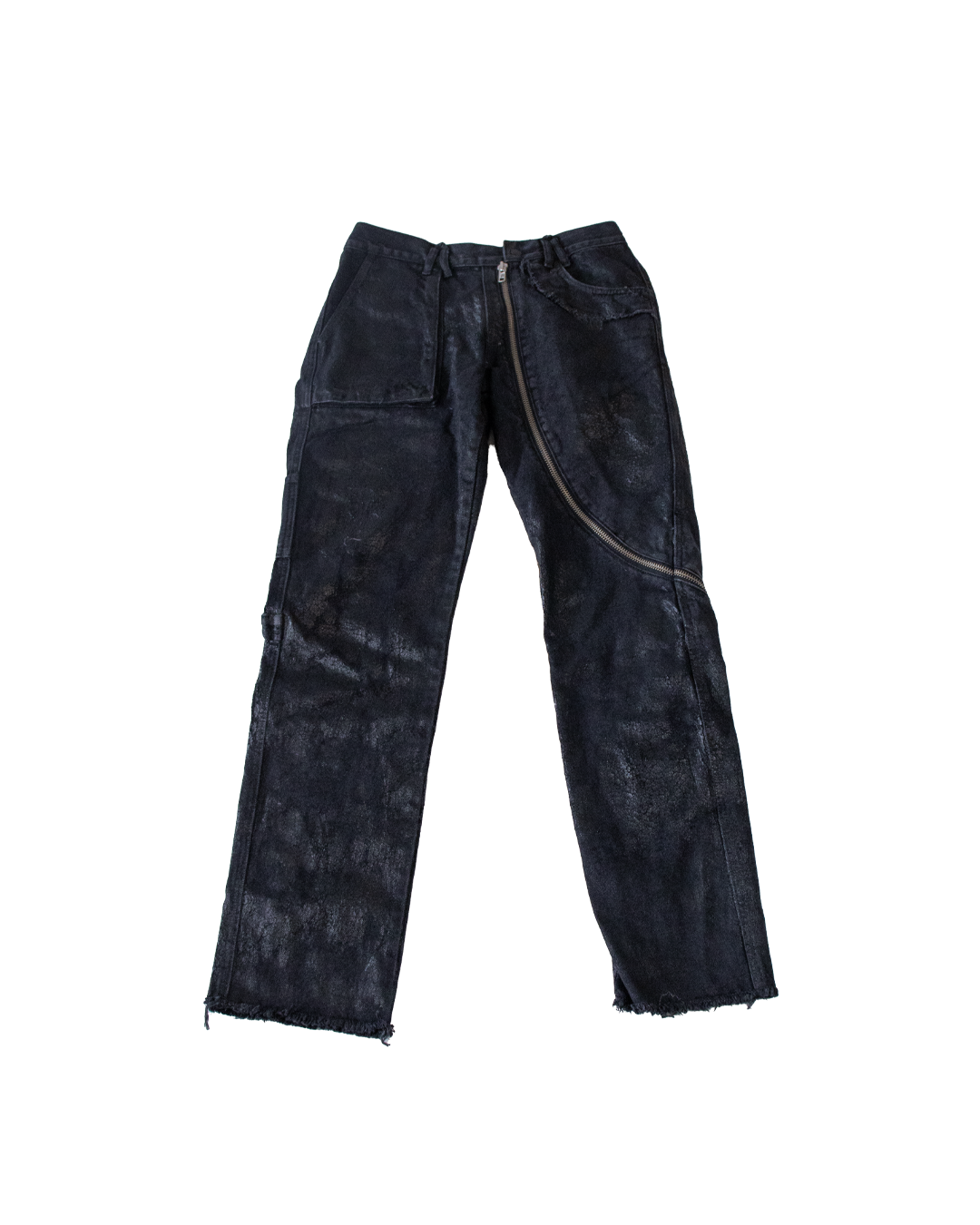 CRACKED DENIM JEANS - XS (SAMPLE)