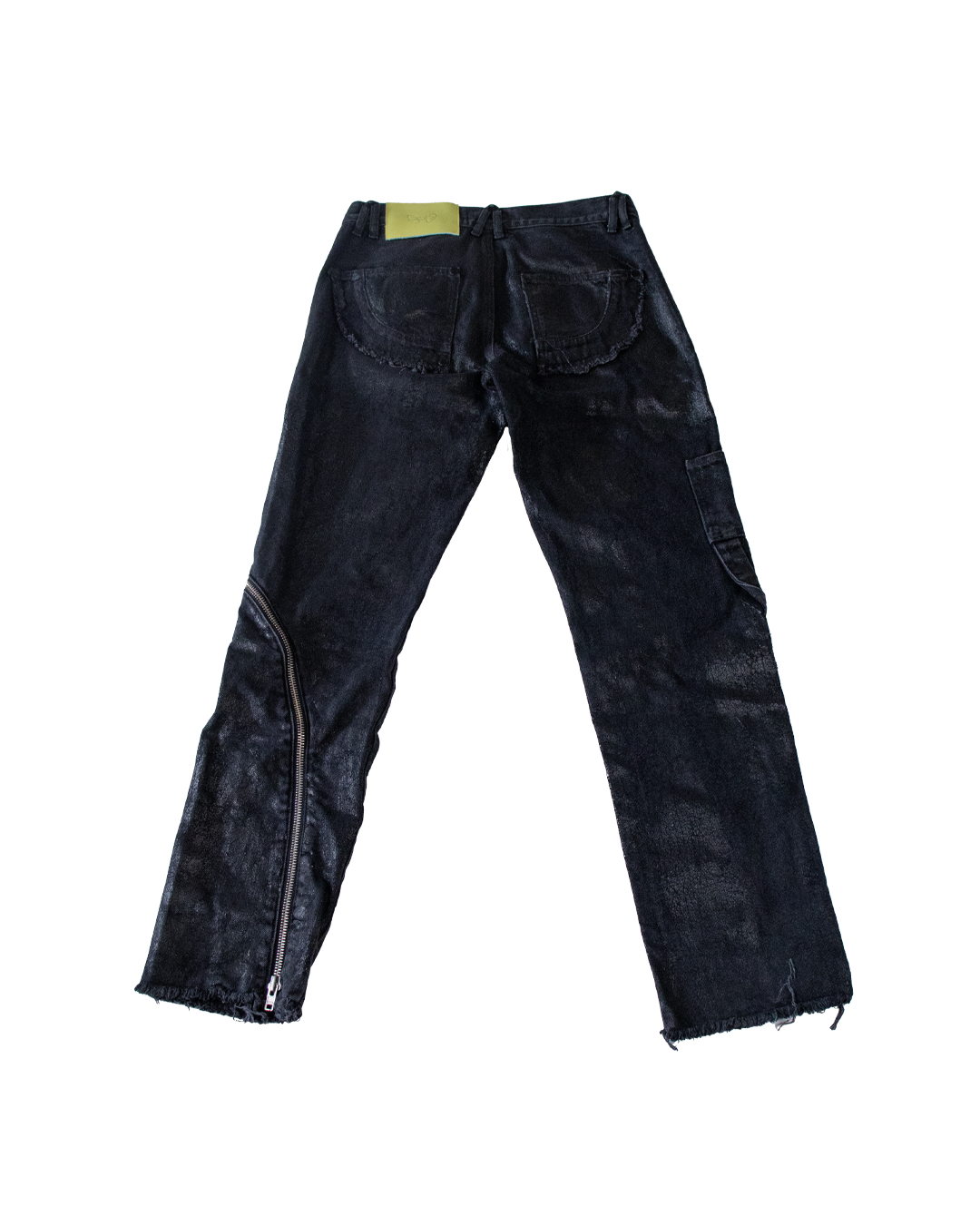 CRACKED DENIM JEANS - XS-S (SAMPLE)