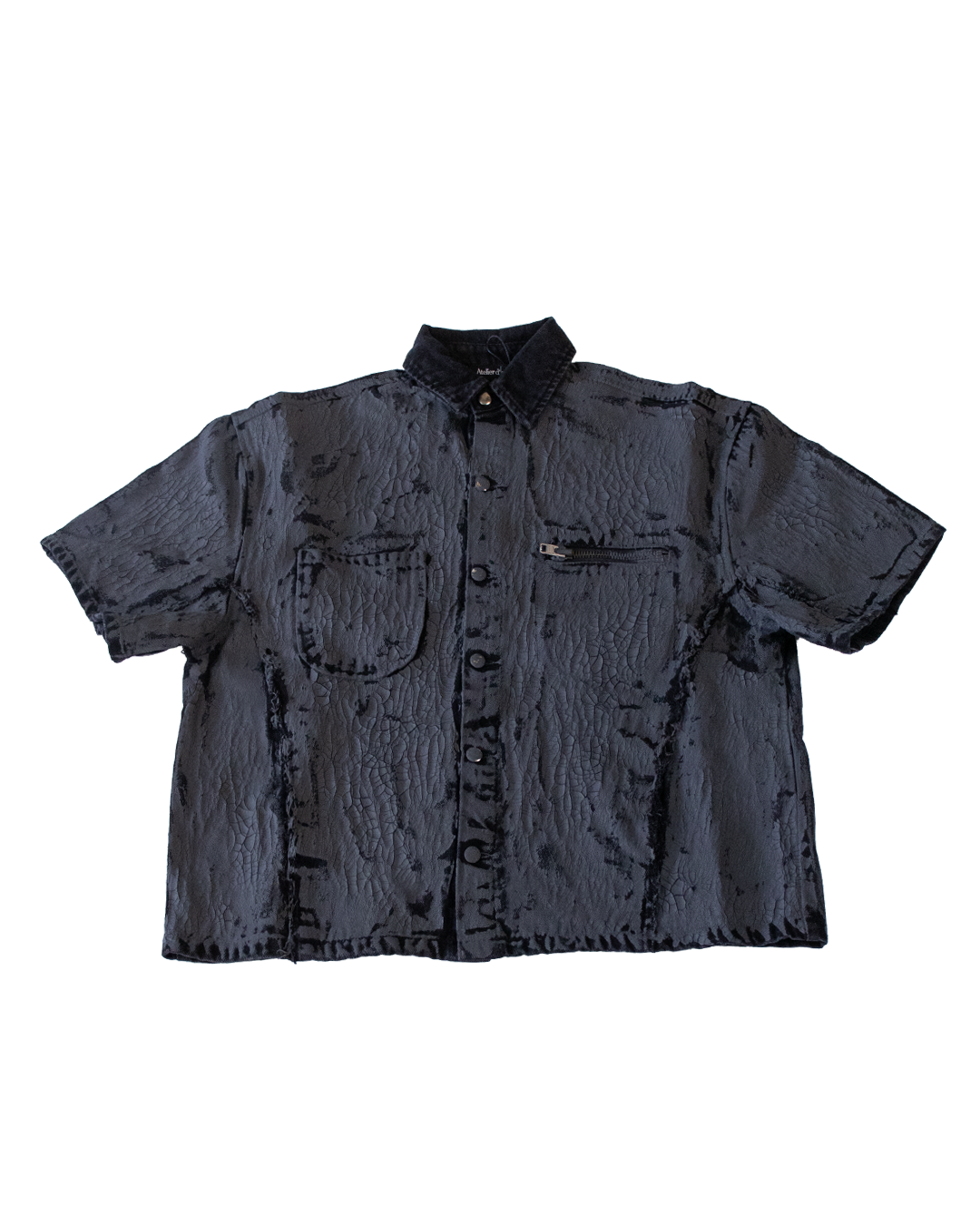 CRACKED DENIM SHIRT - XS (SAMPLE)
