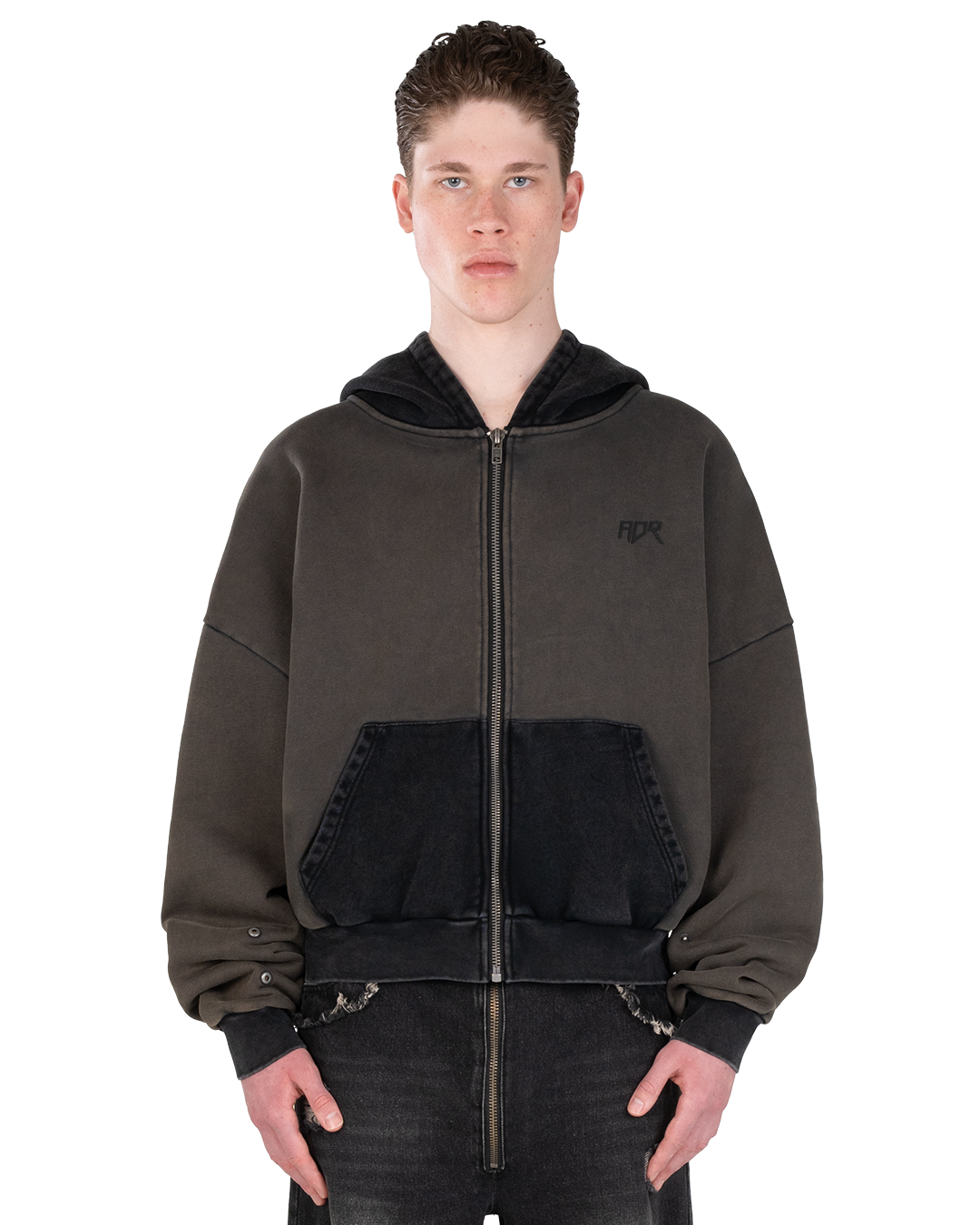 LOGO ZIP-HOODIE - BLACK