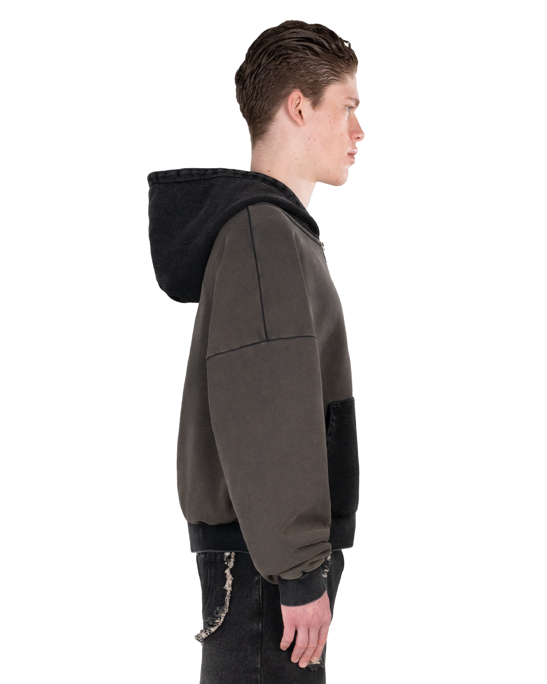 LOGO ZIP-HOODIE - BLACK