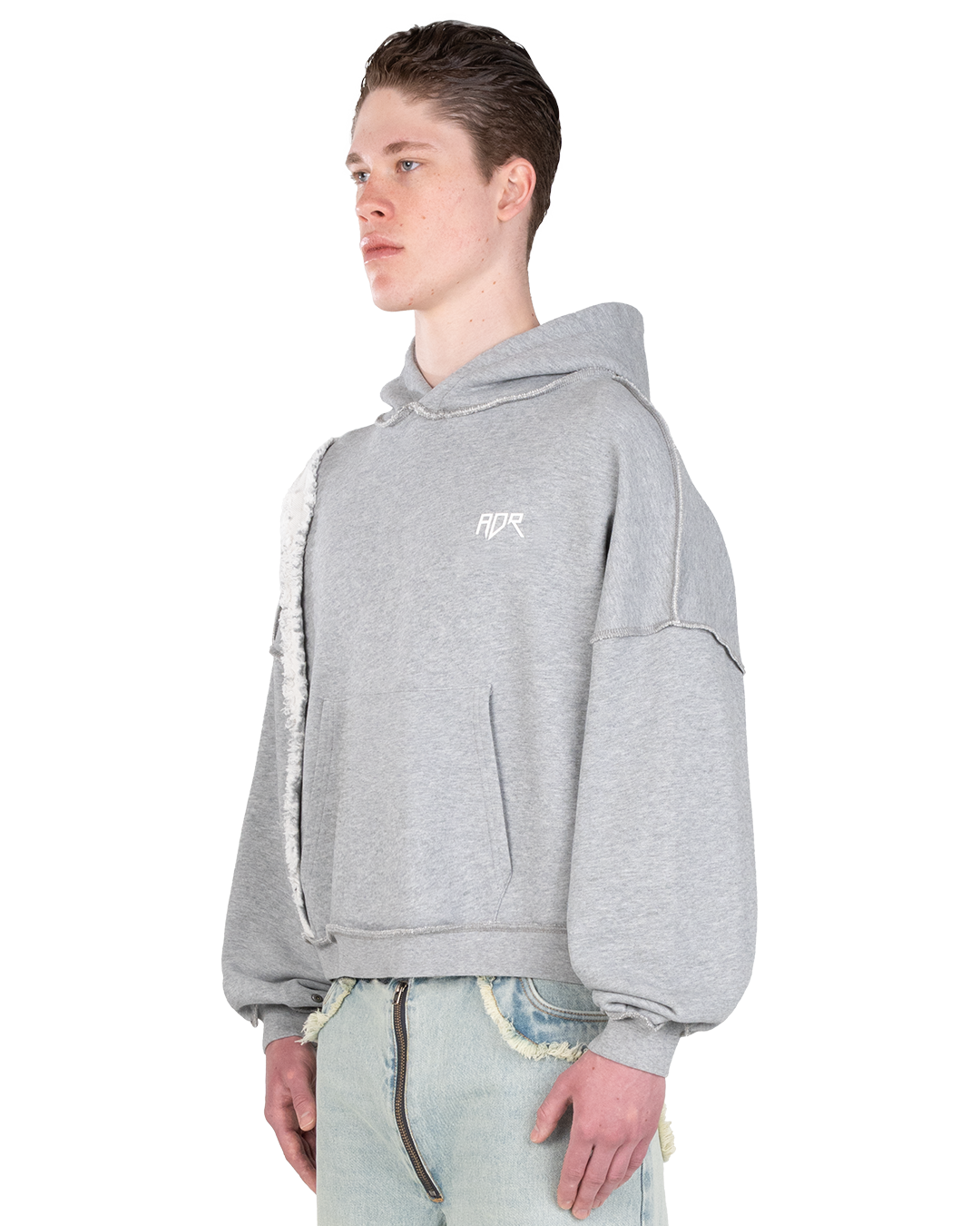 LOGO HOODIE - WASHED GREY
