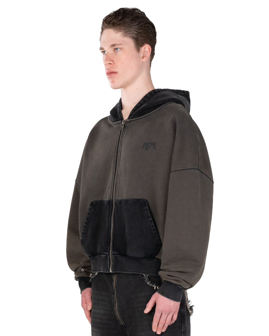 LOGO ZIP-HOODIE - BLACK