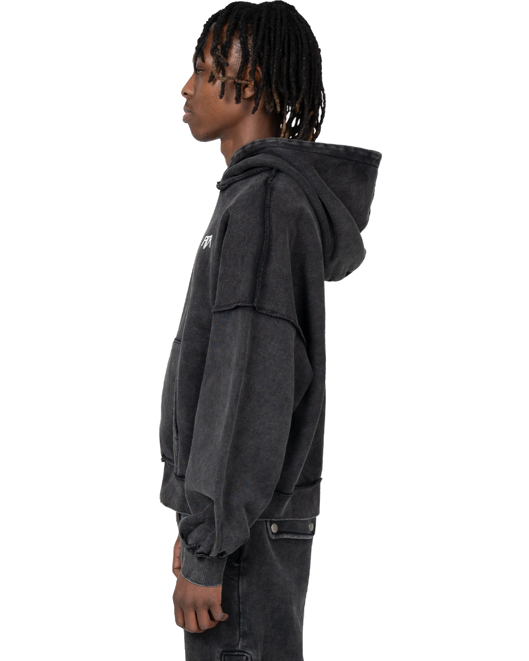 LOGO HOODIE - WASHED BLACK
