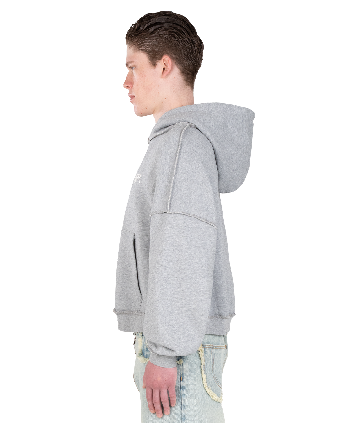 LOGO HOODIE - WASHED GREY