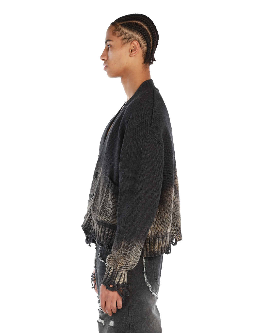 BLEACHED CARDIGAN