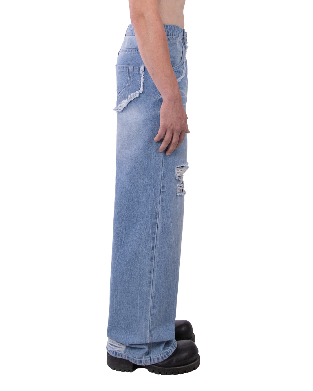 TERRA DENIM JEANS - BLUE RIPPED