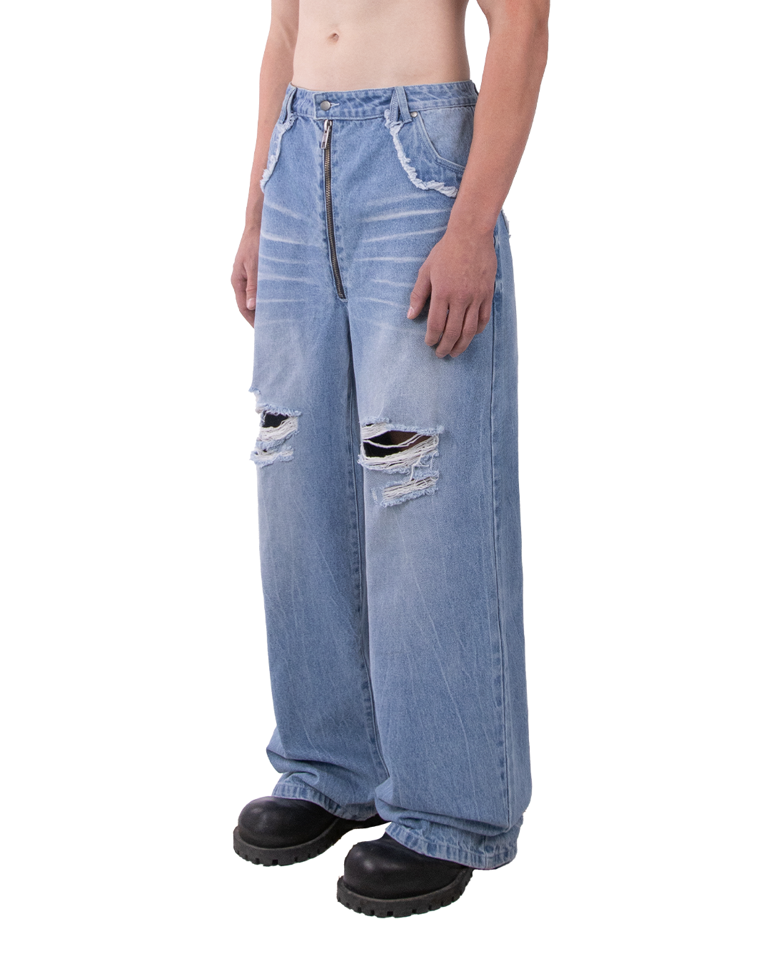 TERRA DENIM JEANS - BLUE RIPPED